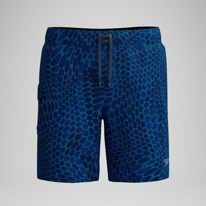 Lookout Printed Boardshorts Navy/Blue | Speedo