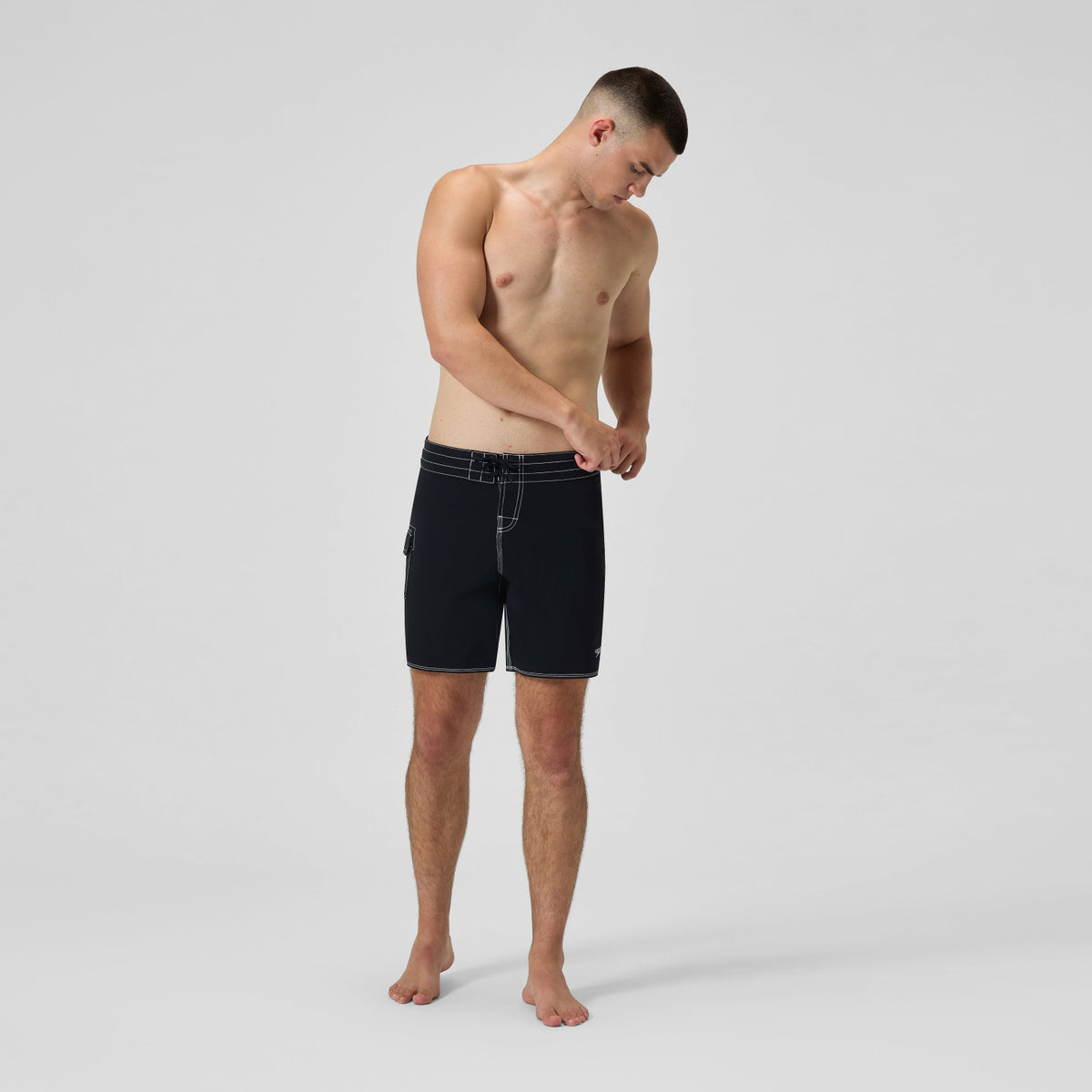 Lookout Solid Boardshorts Black/Dark Grey | Speedo