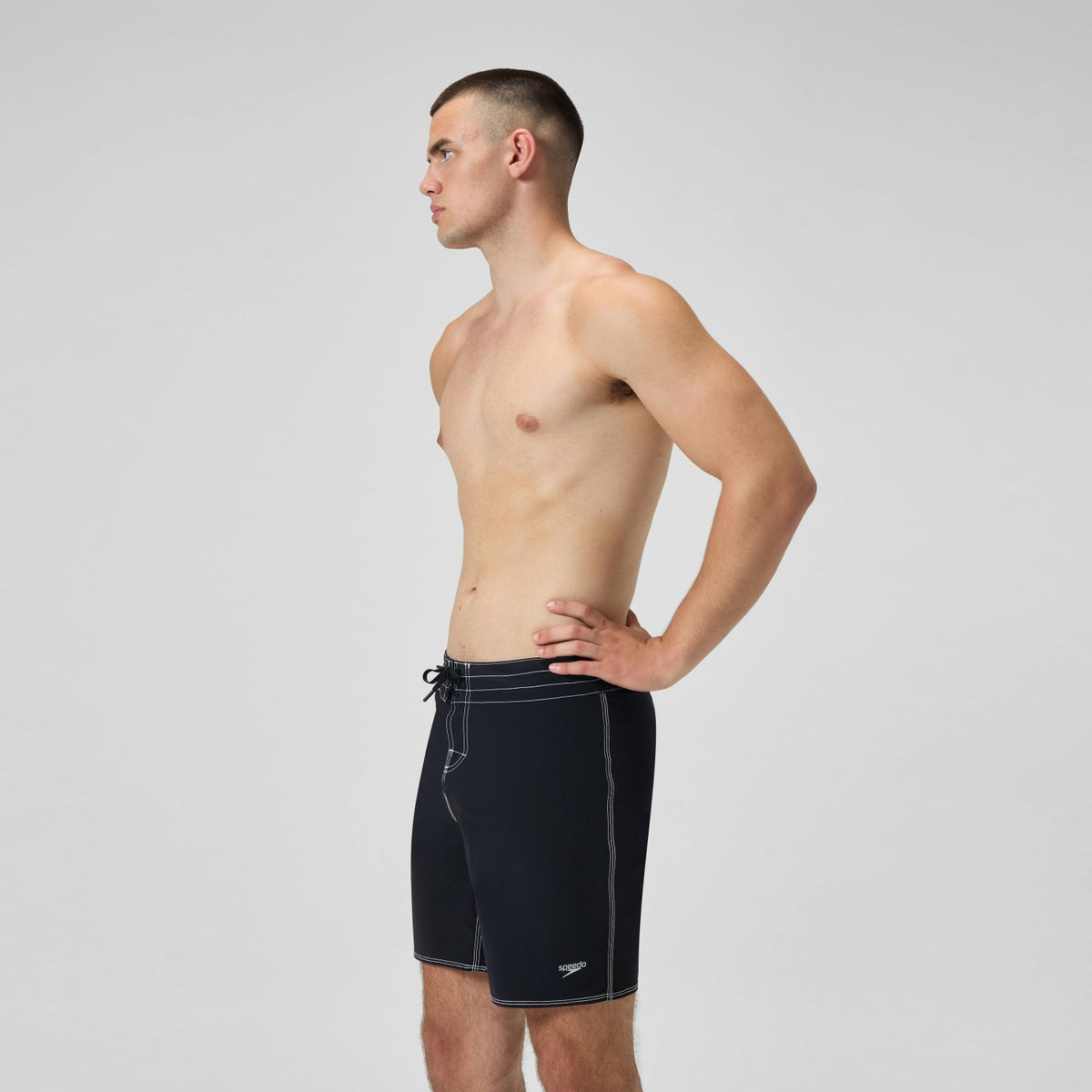 Lookout Solid Boardshorts Black/Dark Grey | Speedo