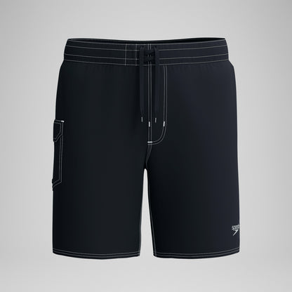 Lookout Solid Boardshorts Black/Dark Grey | Speedo