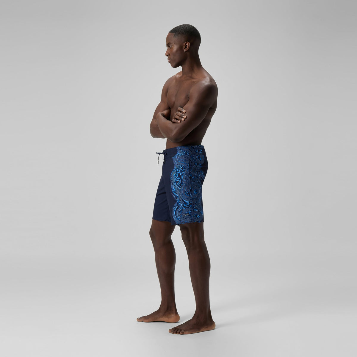 Lookout Printed Boardshorts Navy/Blue | Speedo