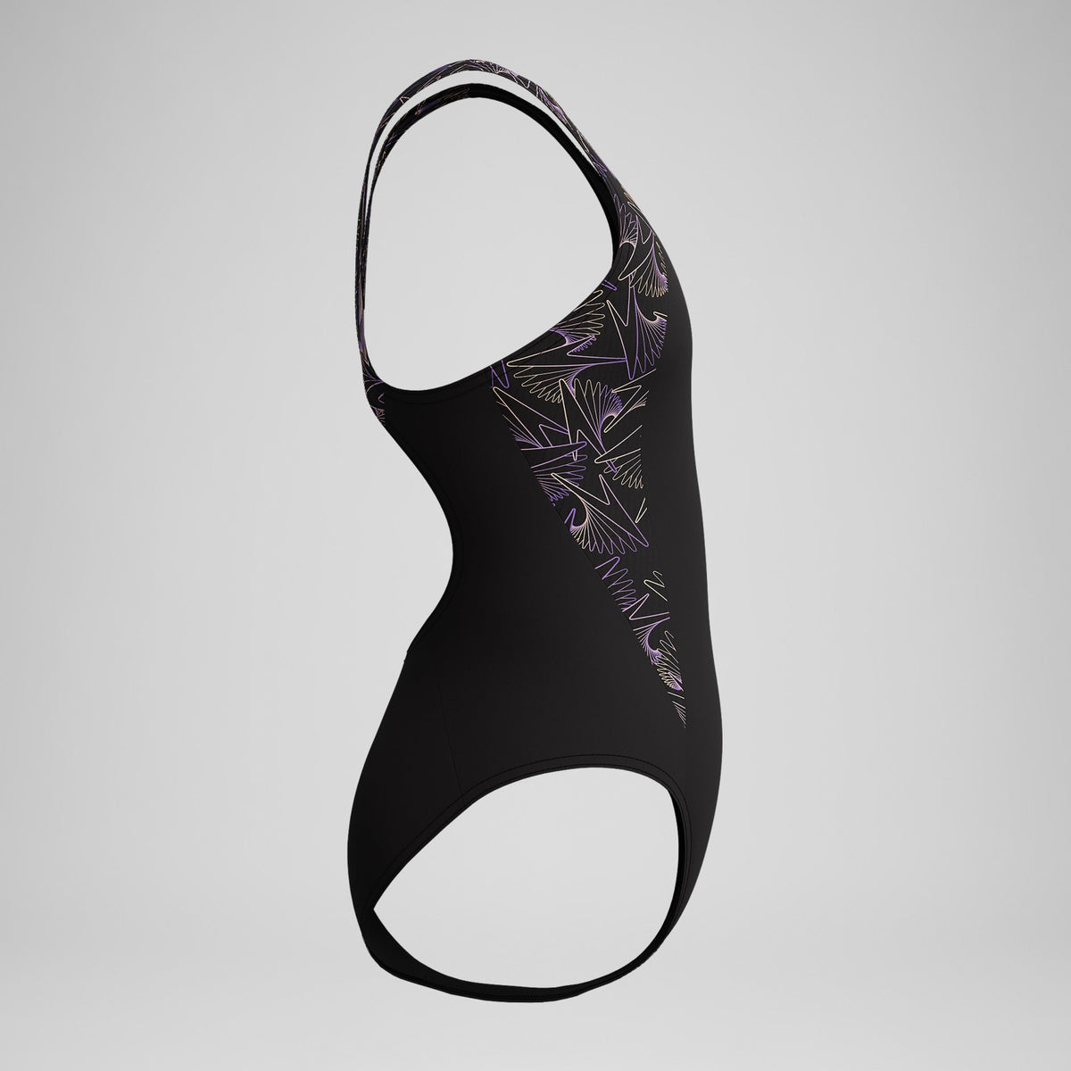 Girls Hyperboom Splice Muscleback Swimsuit Black/Peach | Speedo