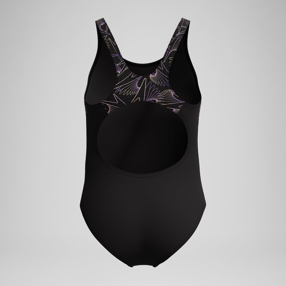 Girls Hyperboom Splice Muscleback Swimsuit Black/Peach | Speedo