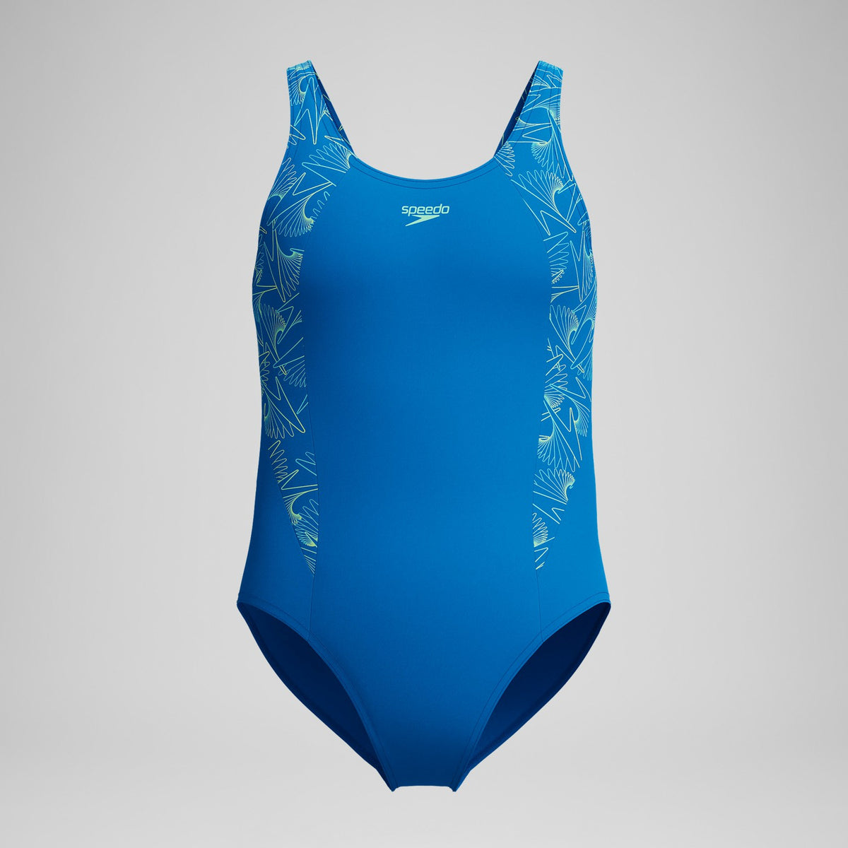 Girls Hyperboom Splice Muscleback Swimsuit Blue | Speedo