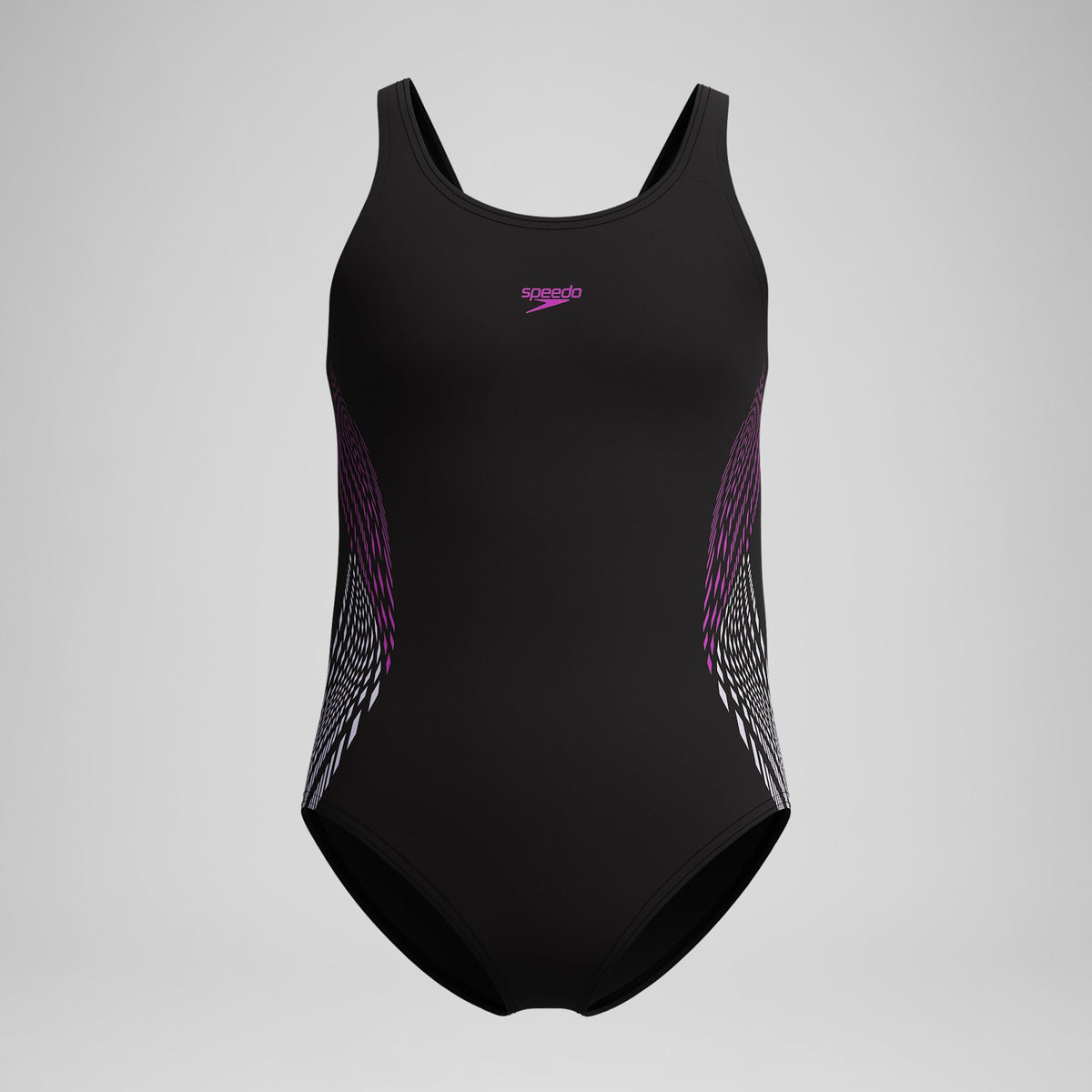 Girls' Placement Muscleback Swimsuit Black/Pink | Speedo