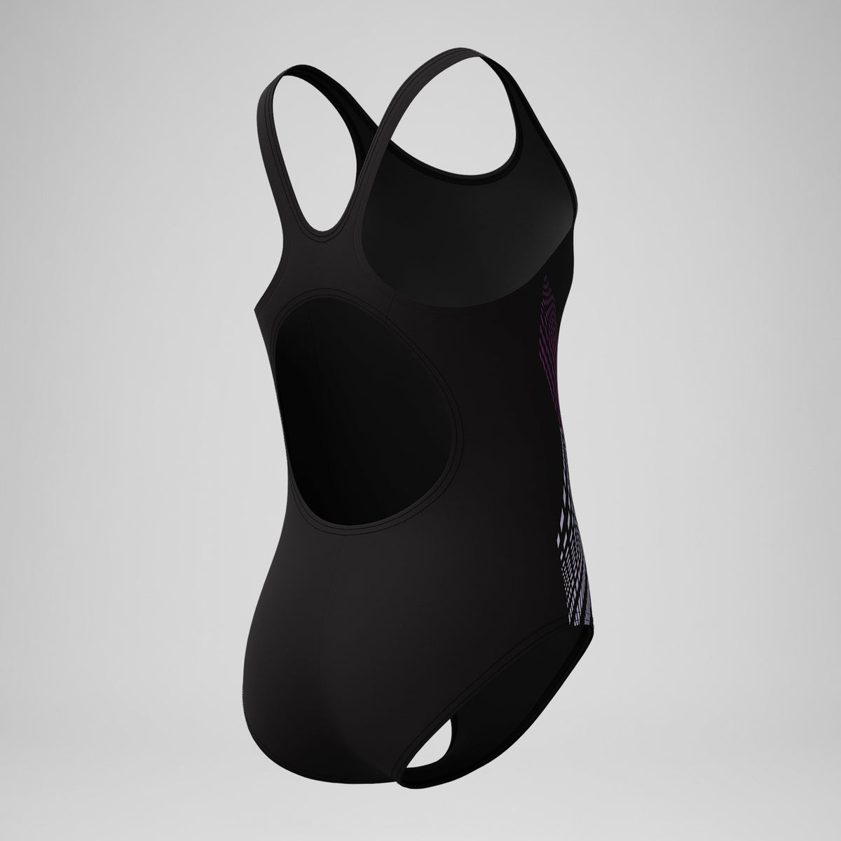 Girls' Placement Muscleback Swimsuit Black/Pink | Speedo
