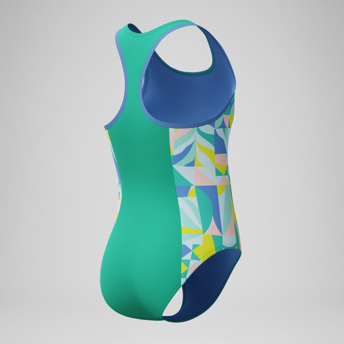 Girls Printed Racerback Swimsuit Green | Speedo