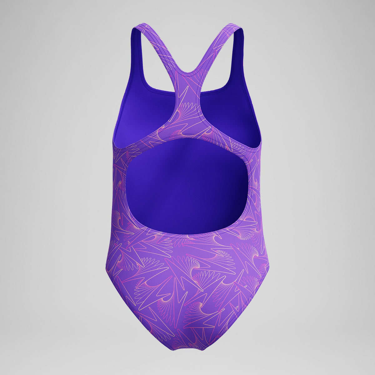 Girls Hyperboom Medalist Allover Print Swimsuit Purple/Pink | Speedo
