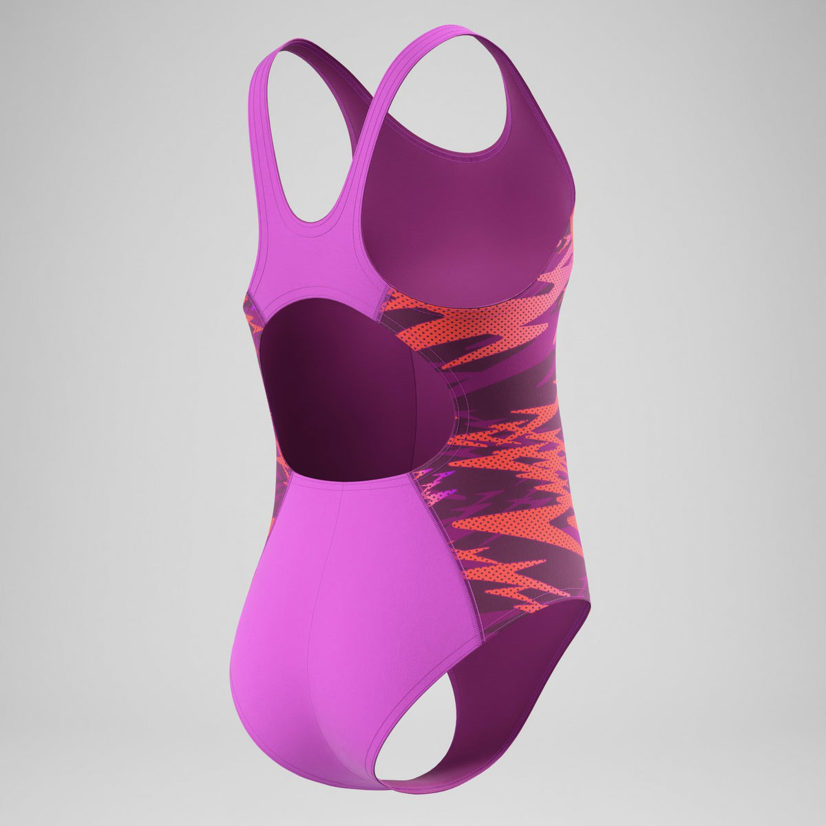Girls Hyperboom Splice Muscleback Swimsuit Pink | Speedo