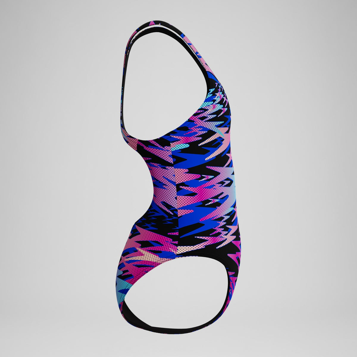 Girls Hyperboom Printed Medalist Swimsuit Black | Speedo