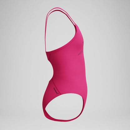 Girls Endurance+ Logo Thinstrap Swimsuit Pink | Speedo