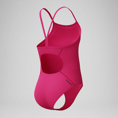 Girls Endurance+ Logo Thinstrap Swimsuit Pink | Speedo