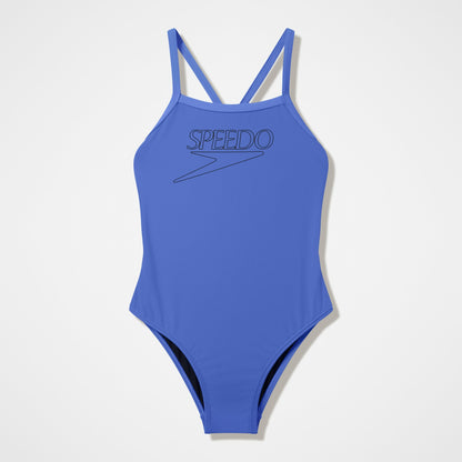 Girls Endurance+ Logo Thinstrap Swimsuit Purple | Speedo