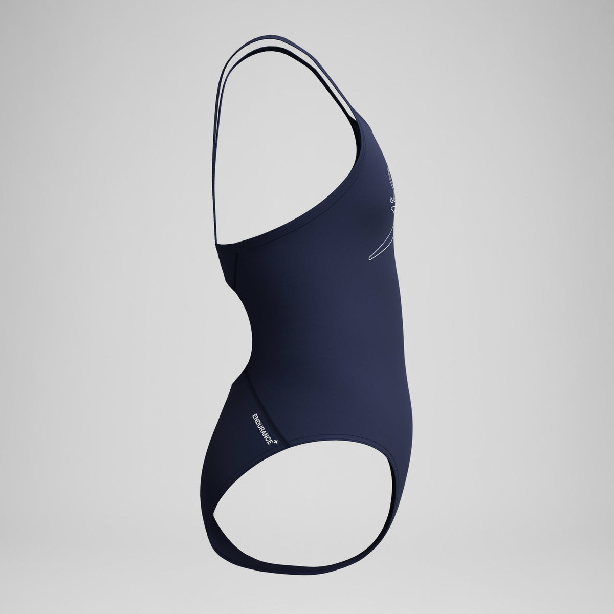 Girls Endurance+ Logo Thinstrap Swimsuit Navy | Speedo