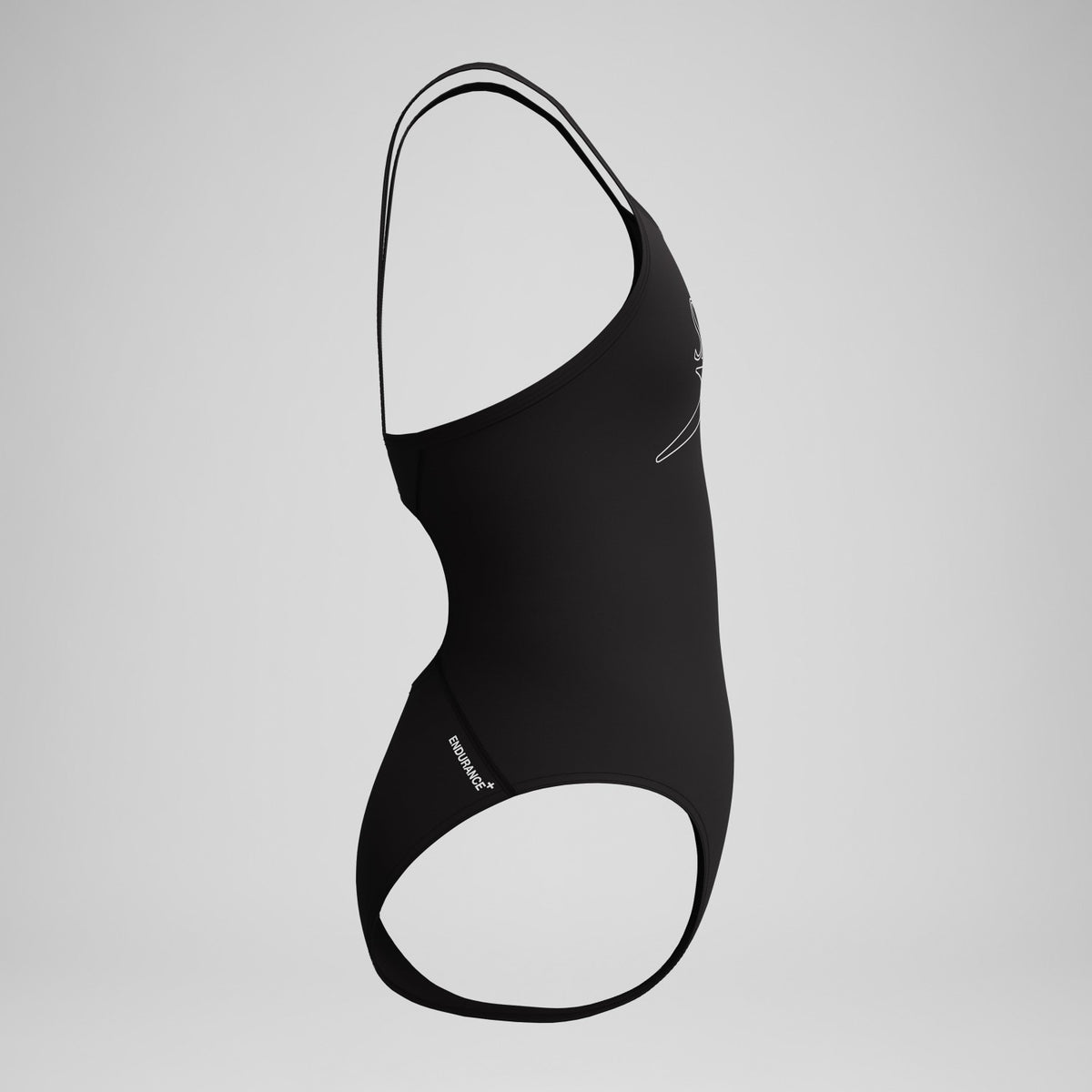 Girls Endurance+ Logo Thinstrap Swimsuit Black | Speedo