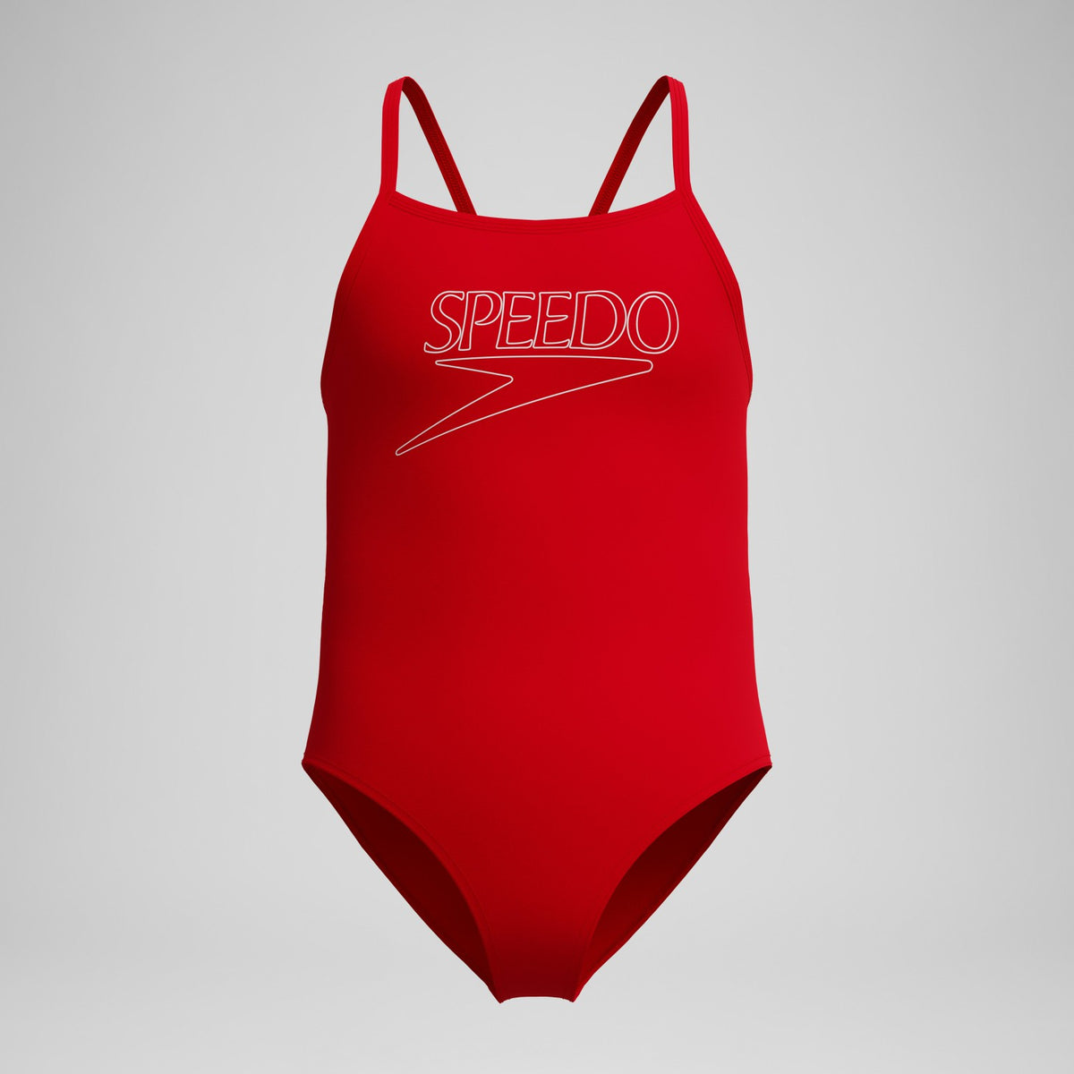 Girls Endurance+ Logo Thinstrap Swimsuit Red | Speedo