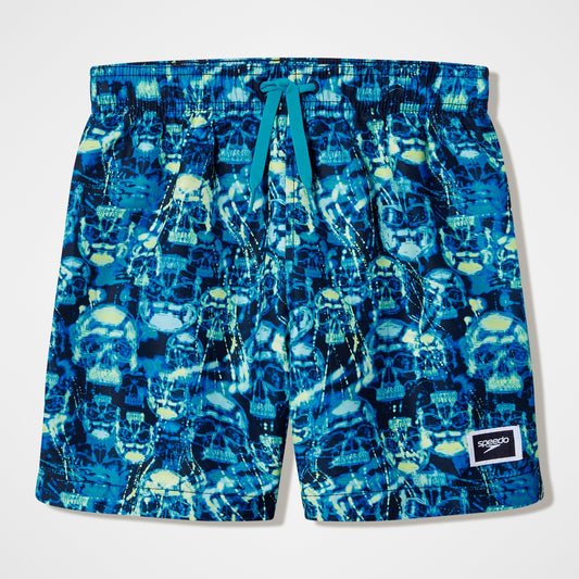 Boys Printed Swim Shorts Black/Teal | Speedo