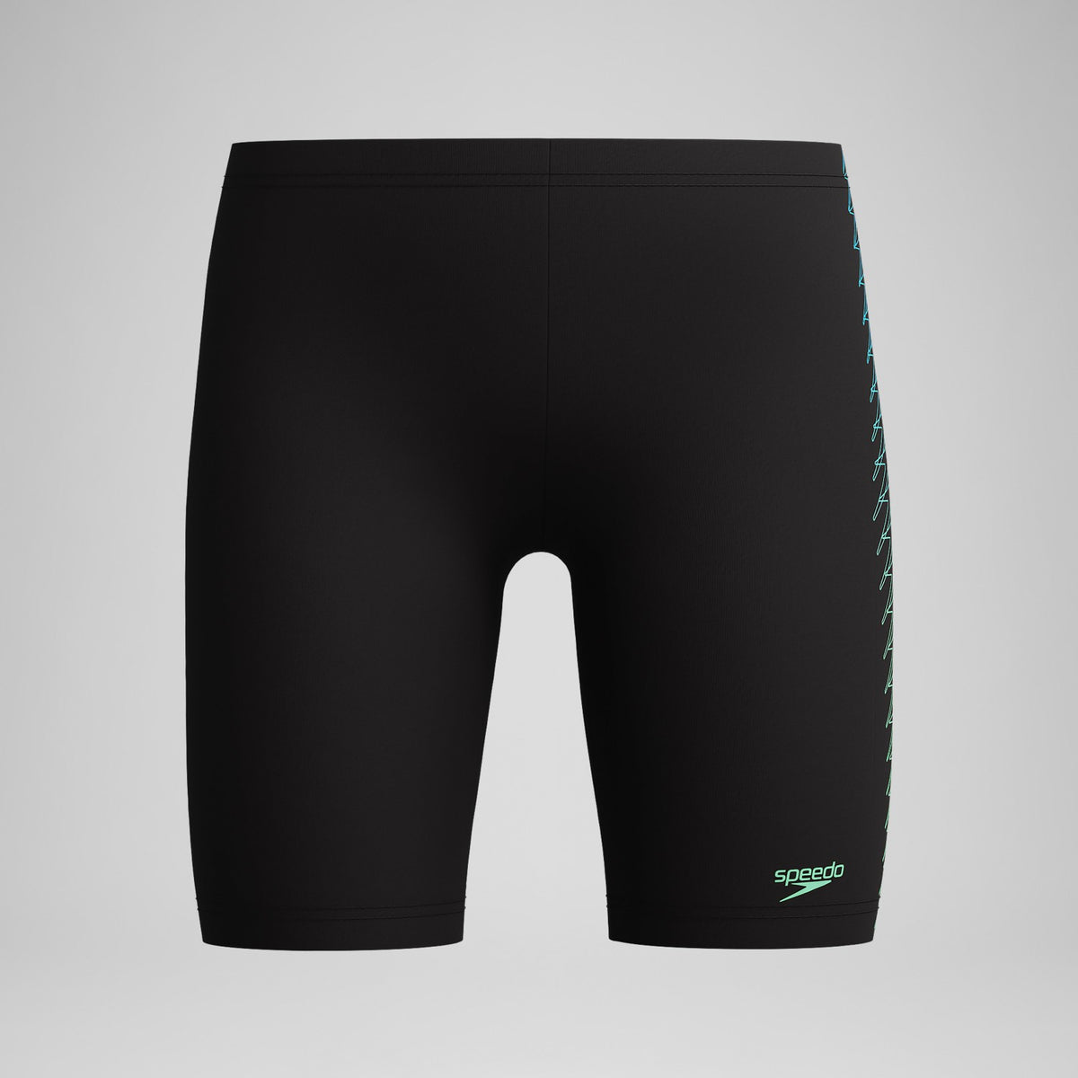 Boys Plastisol Placement Jammer Black/Green | Speedo