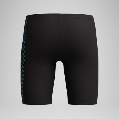 Boys Plastisol Placement Jammer Black/Green | Speedo