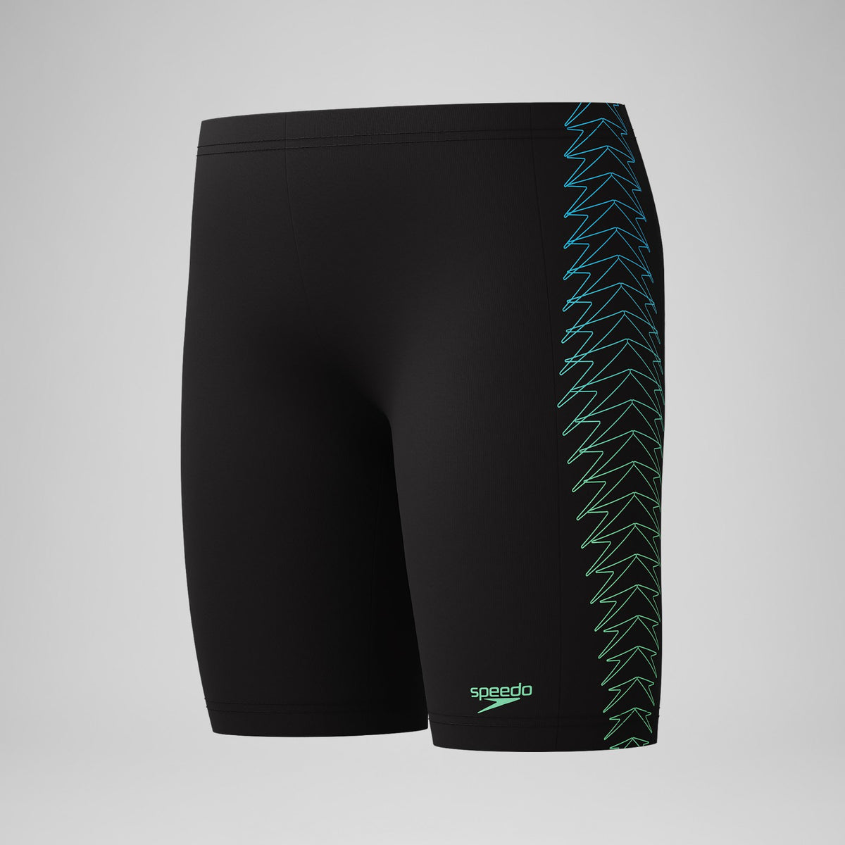 Boys Plastisol Placement Jammer Black/Green | Speedo
