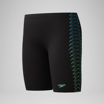 Boys Plastisol Placement Jammer Black/Green | Speedo