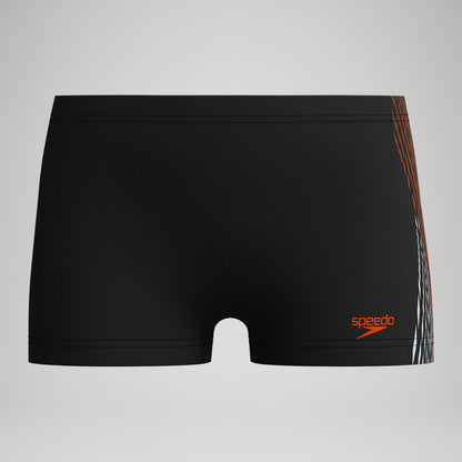 Boys' Plastisol Placement Aquashorts Black/Red | Speedo