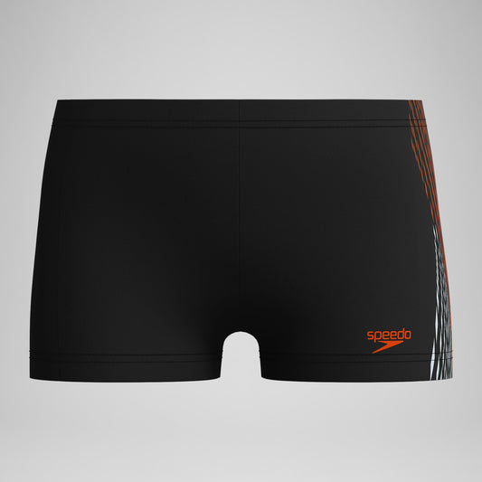 Boys' Plastisol Placement Aquashorts Black/Red | Speedo