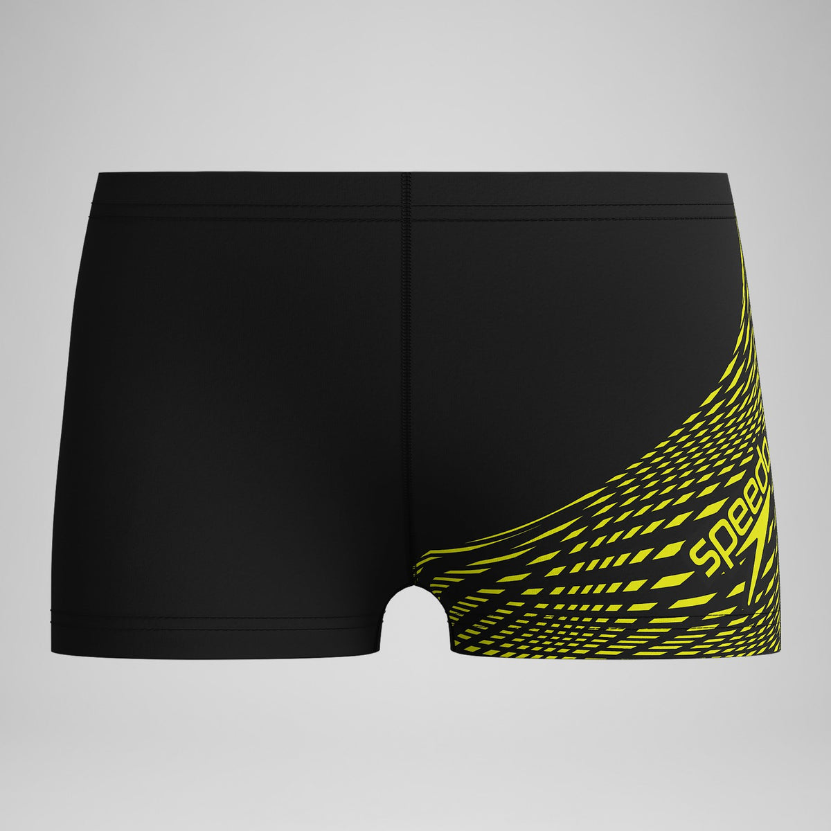 Boys' Medley Logo Aquashorts Black/Yellow | Speedo