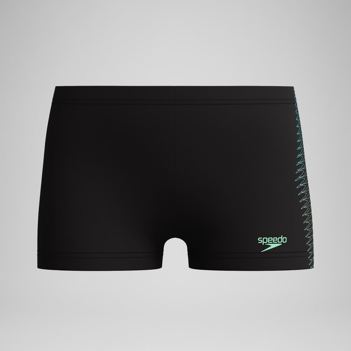 Boys Plastisol Placement Aquashorts Black/Green | Speedo