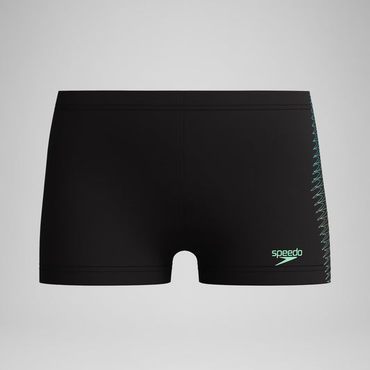 Boys Plastisol Placement Aquashorts Black/Green | Speedo