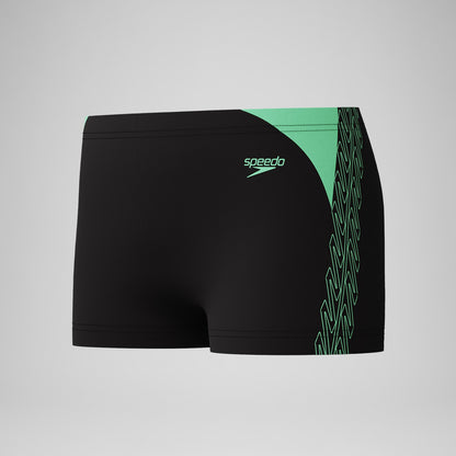 Boys Hyperboom Splice Aquashorts Black/Green | Speedo