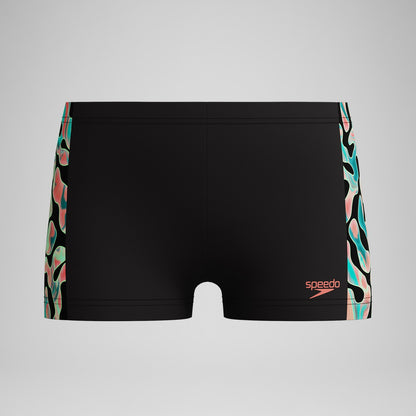 Boys Panel Aquashorts Black/Orange | Speedo