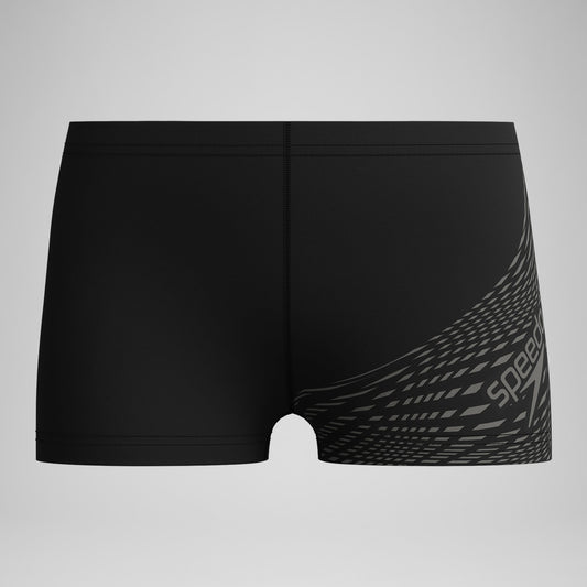Boys' Medley Logo Aquashorts Black/Grey | Speedo