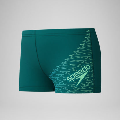 Boys Medley Logo Aquashorts Green | Speedo