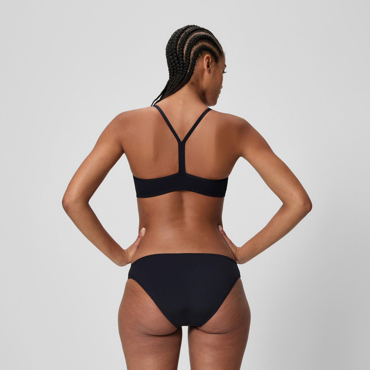 Endurance+ Logo Thinstrap Bikini Set Black | Speedo