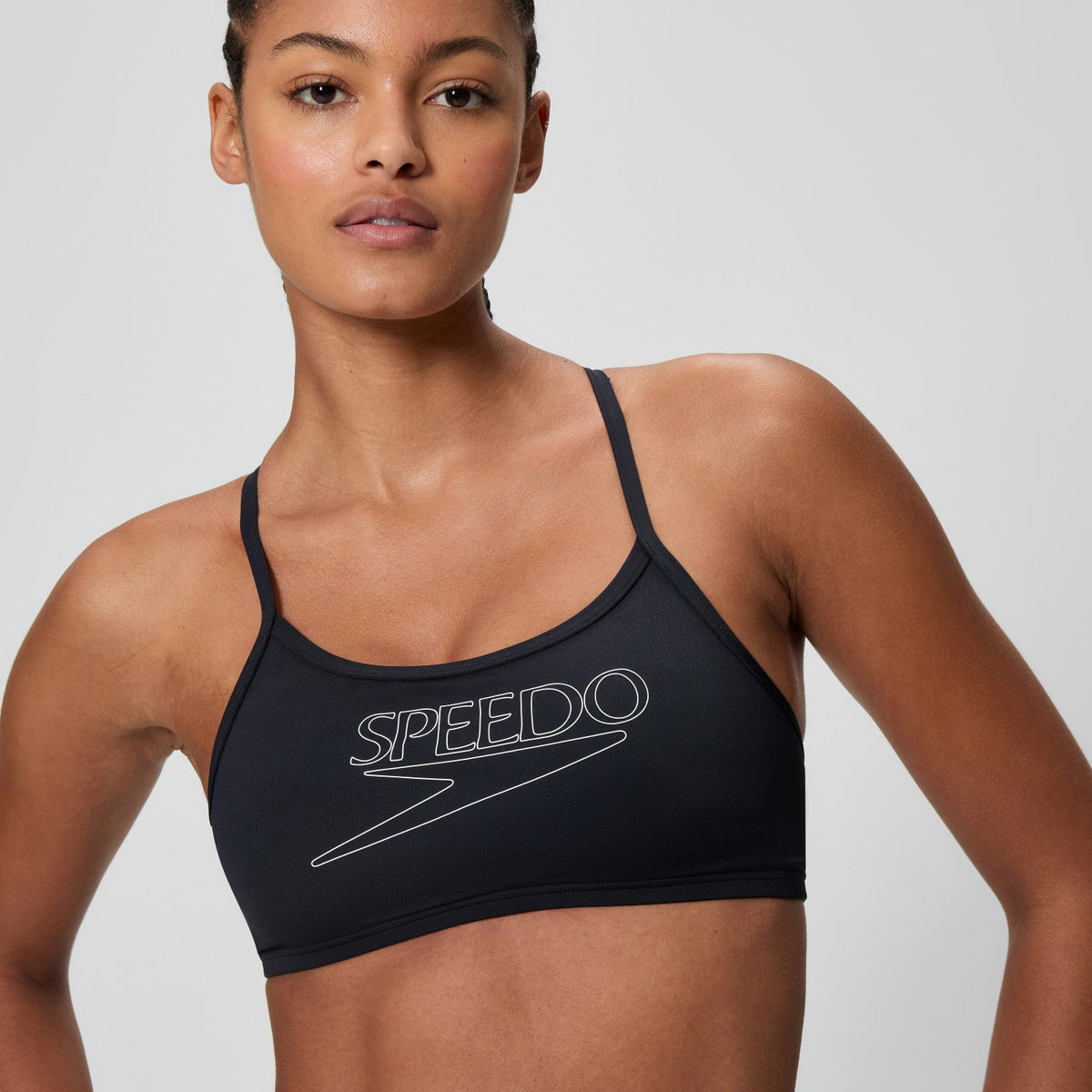 Endurance+ Logo Thinstrap Bikini Set Black | Speedo