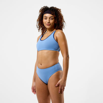 Sculpture Boom Back Bikini Top Grey/Blue | Speedo