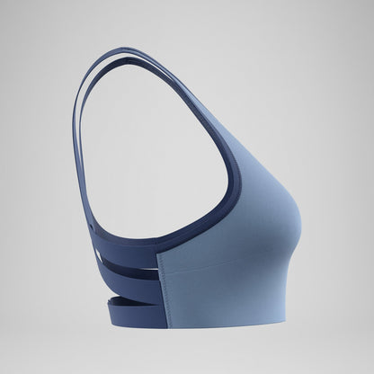 Sculpture Boom Back Bikini Top Grey/Blue | Speedo