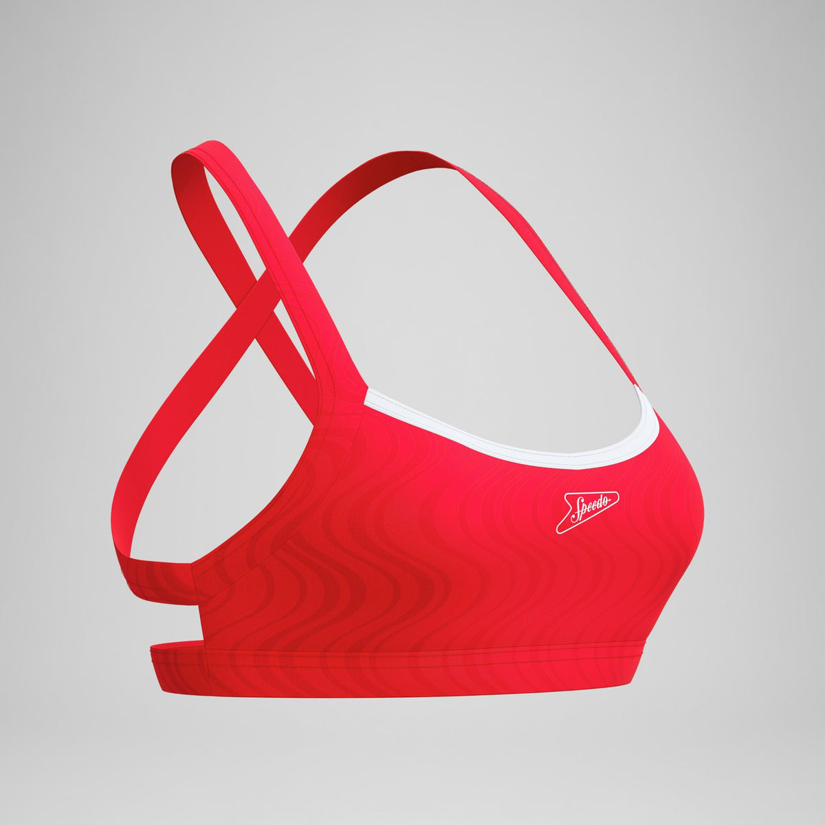 Jetstream Textured Crossback Bikini Top Red/White | Speedo