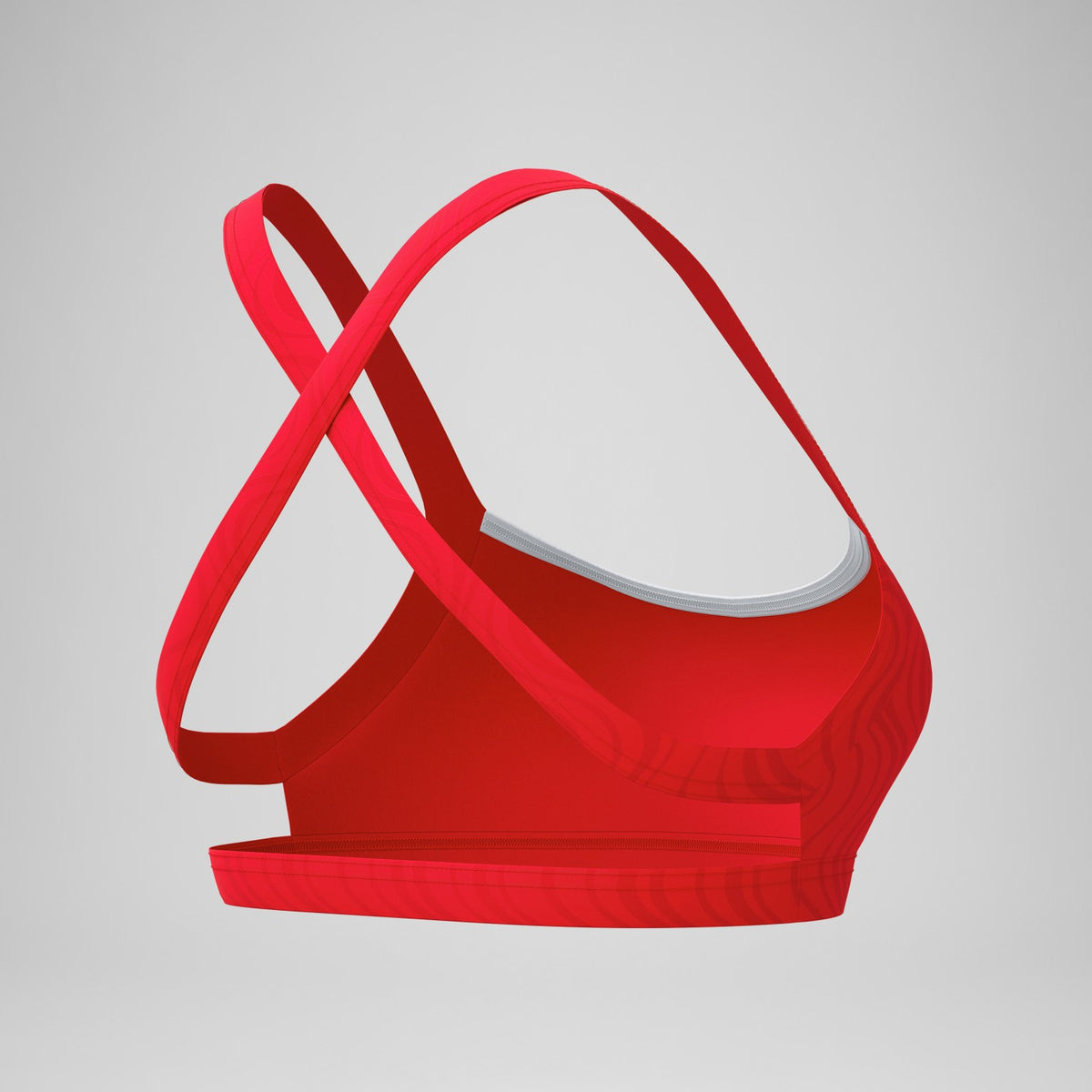 Jetstream Textured Crossback Bikini Top Red/White | Speedo