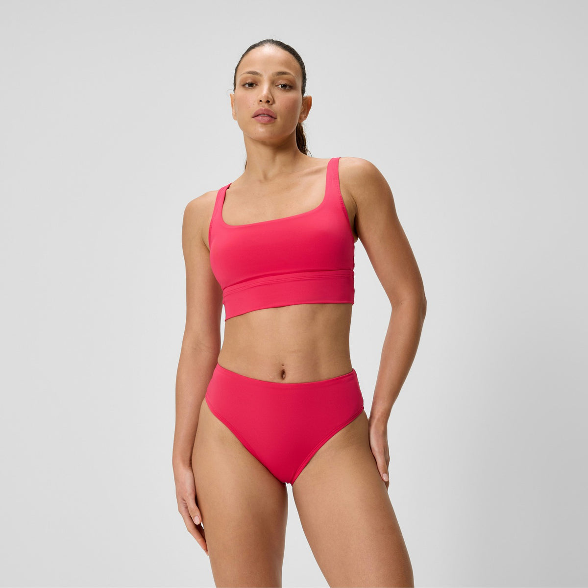 Cheeky High Waist Bikini Bottom Ruby | Speedo