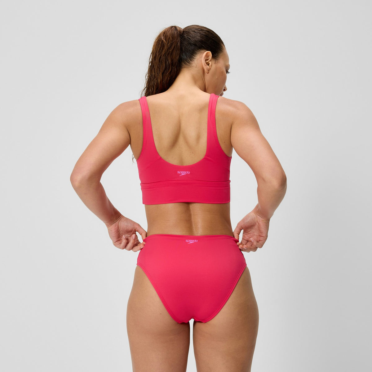 Cheeky High Waist Bikini Bottom Ruby | Speedo