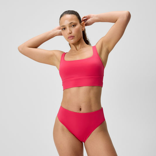 Solid Square Neck Bikini Top Ruby | Speedo