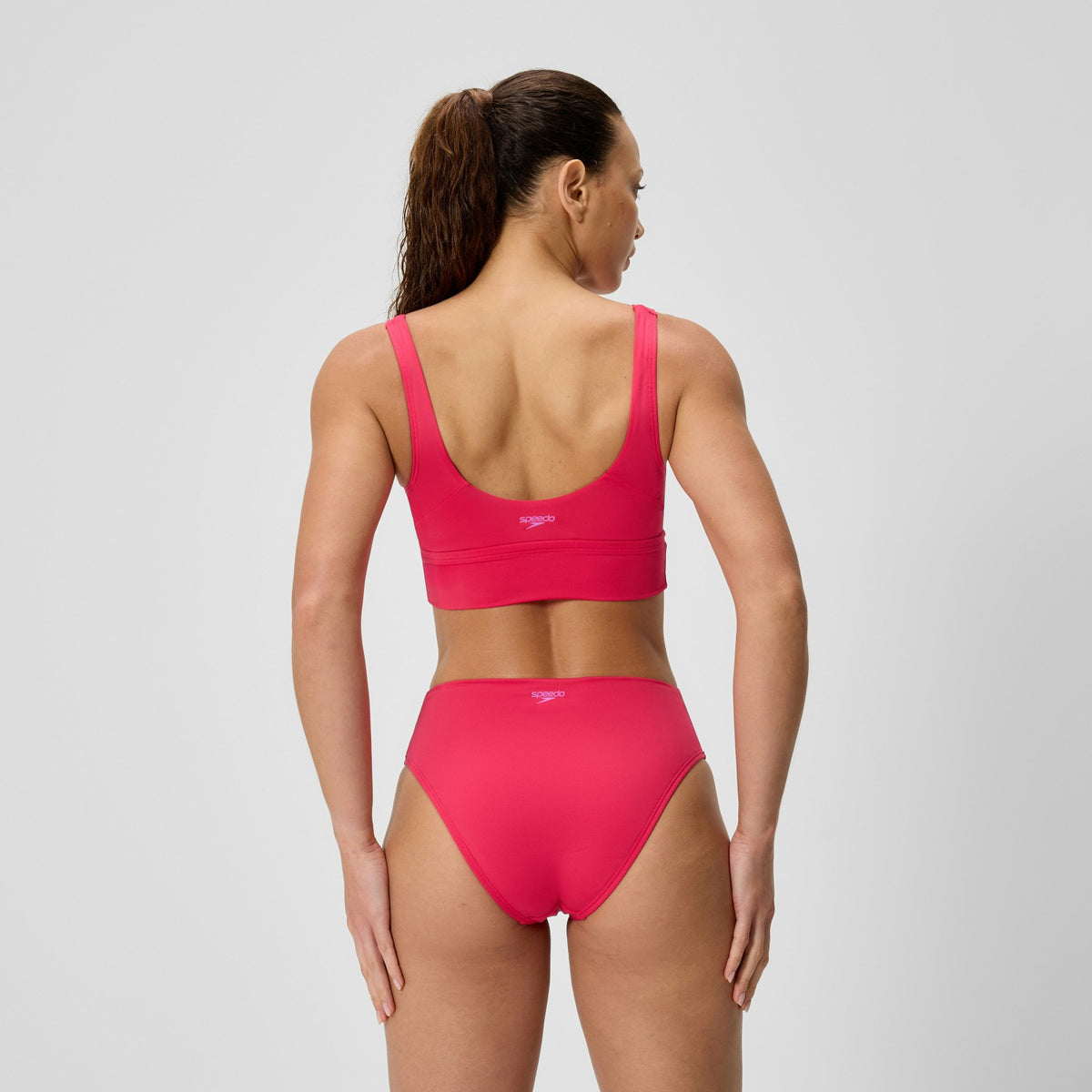 Solid Square Neck Bikini Top Ruby | Speedo