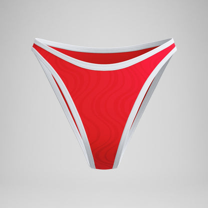 Jetstream Texture Scoop Bikini Bottom Red/White | Speedo