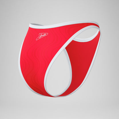 Jetstream Texture Scoop Bikini Bottom Red/White | Speedo