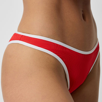 Jetstream Texture Scoop Bikini Bottom Red/White | Speedo