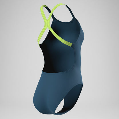 Club Training Powerback Swimsuit Blue/Green | Speedo