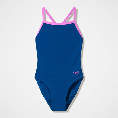 Club Training Turnback Swimsuit Blue/Pink | Speedo
