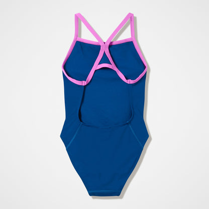 Club Training Turnback Swimsuit Blue/Pink | Speedo